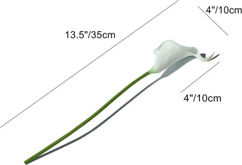 Mandy's 20pcs White Artificial Calla Lily Silk Fake Flowers 13.5" for Mother's Day Easter Home Kitchen Wedding Decorations New Year Spring in Saudi Arabia