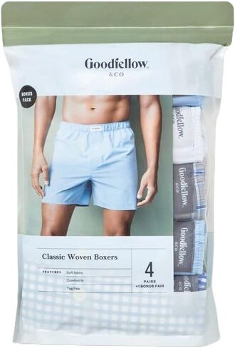 Goodfellow & Co Men's Woven Boxer Shorts 4pk - in Saudi Arabia