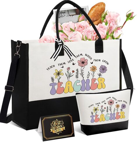 Teacher Appreciation Gifts for Women, Best Unique Ideas from Students, Funny Retirement Graduation Thank You Gifts for Teacher w/Tote Bag, Back to School, Birthday, Christmas in Saudi Arabia