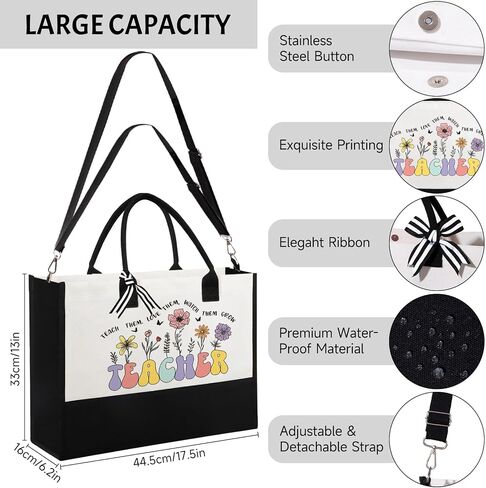 Teacher Appreciation Gifts for Women, Best Unique Ideas from Students, Funny Retirement Graduation Thank You Gifts for Teacher w/Tote Bag, Back to School, Birthday, Christmas in Saudi Arabia