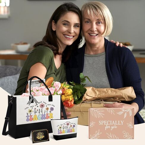 Teacher Appreciation Gifts for Women, Best Unique Ideas from Students, Funny Retirement Graduation Thank You Gifts for Teacher w/Tote Bag, Back to School, Birthday, Christmas in Saudi Arabia