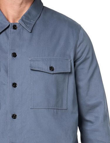 HUGO Men's Twill Patch Pockets Button Down Overshirt in Saudi Arabia
