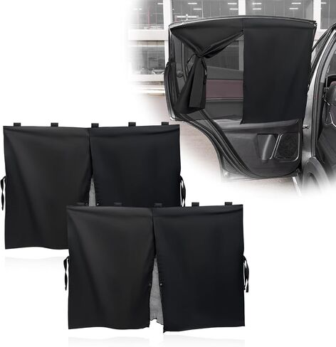 2 PCS Window Window Shade ، Double Layer Mesh Privacy Sunshade لنافذة جانبية تلقائية ، ستارة مغناطيسية للتنفس للطفل والأطفال كتل الشمس والحرارة ، وملحقات السيارات الشاملة in Kuwait