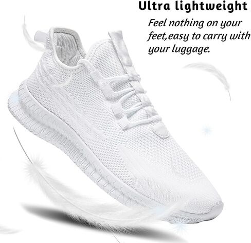 Running Shoes for Men Casual Slip on Tennis Walking Sneakers Lightweight Breathable Mesh Fashion Gym Athletic Sports Workout Non Slip Trainers in Saudi Arabia