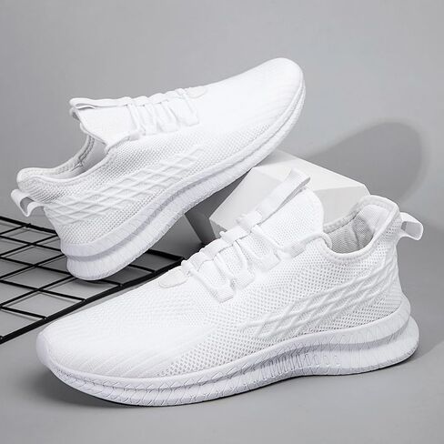 Running Shoes for Men Casual Slip on Tennis Walking Sneakers Lightweight Breathable Mesh Fashion Gym Athletic Sports Workout Non Slip Trainers in Saudi Arabia