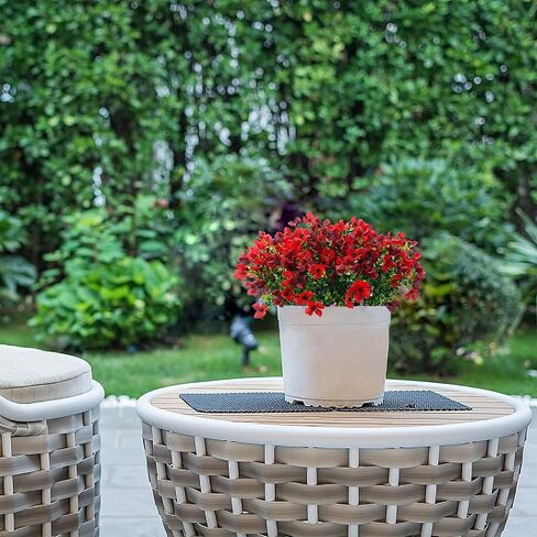 نباتات صناعية مصطنعة الزهور في الهواء الطلق زخرفة الصيف في الهواء الطلق ، 12 حزم حرير مزيف ملون ديزي الأوكالبتوس واقعي للأشعة فوق البنفسجية لديكور شرفة زارع خارج المنزل (مزيج) in Kuwait