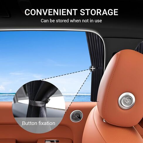 Universal Magnetic Track car Sunshade (Front Row Black 2 PCS) in Saudi Arabia
