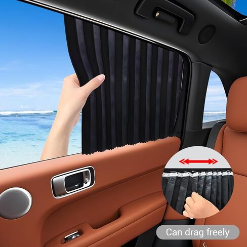 Universal Magnetic Track car Sunshade (Front Row Black 2 PCS) in Saudi Arabia