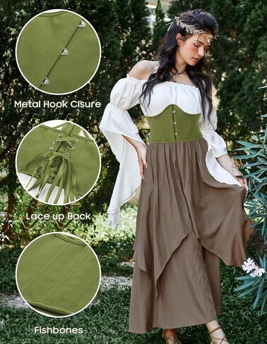 Scarlet Darkness Corset Belt for Women Underbust Renaissance Corsets Vintage Bustier Top in Kuwait