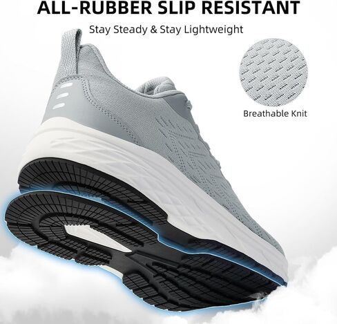 Wide Toe Box Shoes for Men - Wide Width Walking Shoes Comfortable Athletic Running Tennis Jogging Workout Gym Sneakers for Swelling Bunion Plantar Fasciitis Feet Non-Slip Rubber Sole in Kuwait