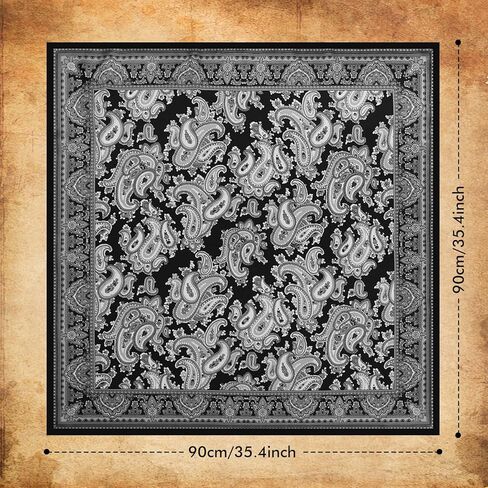 Bandanas for Men and Women Cowboy Bandana Western Scarf Paisley Print Handkerchiefs Pirate Headbands in Kuwait