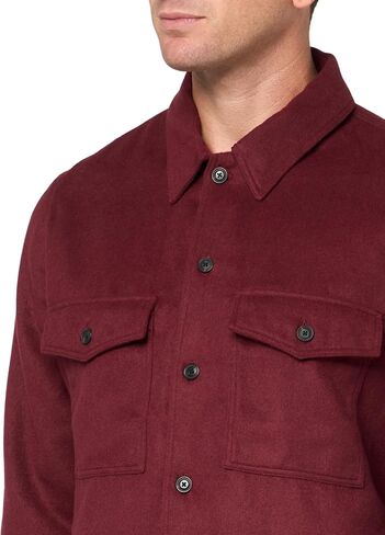 HUGO Men's Twill Patch Pockets Button Down Overshirt in Saudi Arabia