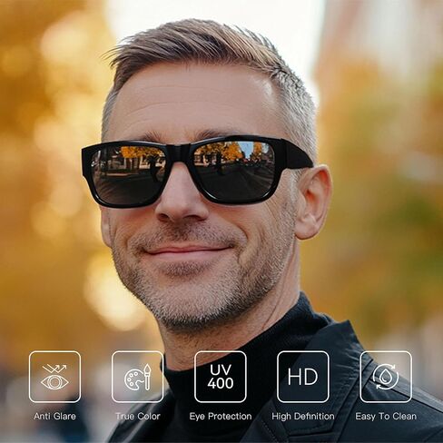 BLUEMOKY Square Bifocal Sunglasses for Men: Reading Glasses with UV400 Protection - Retro Shades Classic Rectangle Frame in Saudi Arabia
