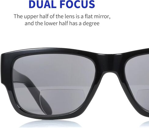 BLUEMOKY Square Bifocal Sunglasses for Men: Reading Glasses with UV400 Protection - Retro Shades Classic Rectangle Frame in Saudi Arabia