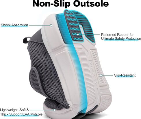 Men's Wide Diabetic Slip-On Shoes Adjustable Comfortable Walking Shoes for Swollen Feet Elderly Foot Pain Relief and Neuropathy Support in Kuwait