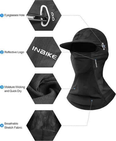 INBIKE Balaclava Face Mask for Men Women UV Protection Motorcycle Cover Breathable Ski Masks Neck Gaiter Summer in Saudi Arabia
