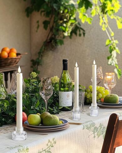 Homemory Clear Glass Candle Holders, 3 Pcs Tea Light hoders, Taper Glass Candlestick Holder, Votive Candle Holders for Table Wedding Centerpieces, Shabbat, Halloween, Home Decor, Christmas in Saudi Arabia