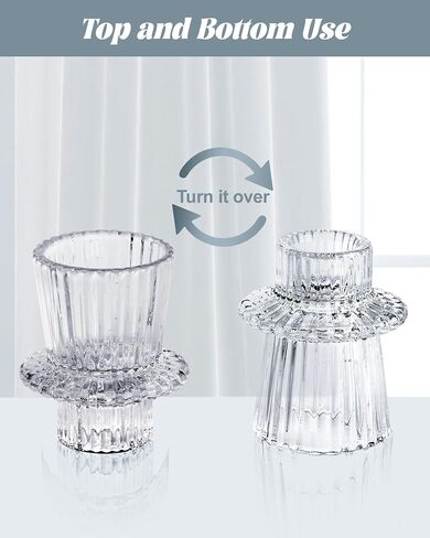 Homemory Clear Glass Candle Holders, 3 Pcs Tea Light hoders, Taper Glass Candlestick Holder, Votive Candle Holders for Table Wedding Centerpieces, Shabbat, Halloween, Home Decor, Christmas in Saudi Arabia