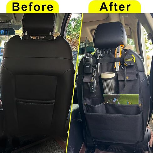 منظم مقعد السيارة الأسود مع عدة جيوب وخطافات in Kuwait