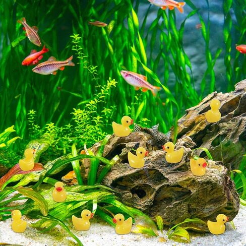 GADIEDIE 260Pcs Mini Resin Ducks,Miniature Figures Fairy Garden Duck,Tiny Resin Duck for Home Hide Prank Game Dollhouse Decor Aquarium Potted Miniature Landscape Ornament in Saudi Arabia