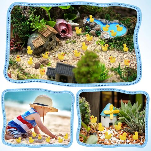 GADIEDIE 260Pcs Mini Resin Ducks,Miniature Figures Fairy Garden Duck,Tiny Resin Duck for Home Hide Prank Game Dollhouse Decor Aquarium Potted Miniature Landscape Ornament in Saudi Arabia