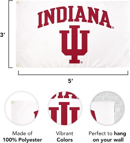 Desert Cactus Indiana University Flag Hoosiers Bloomington Flags Banners 100% Polyester Indoor Outdoor 3x5 (Style 2) in Kuwait