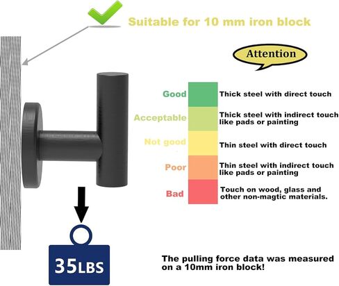Magnetic Hooks Coat Magnet Hooks for Hanging,Magnetic Hooks Heavy Duty with Strong Magnet for Pot Holder,Grill,Refrigerator,Home,Kitchen,Workplace or Office. in Saudi Arabia