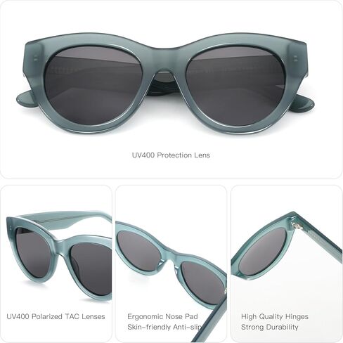 ZENOTTIC Polarized Sunglasses Women Round: Trendy Sun Glasses for Ladies - Retro Classic Shades UV400 Protection in Kuwait