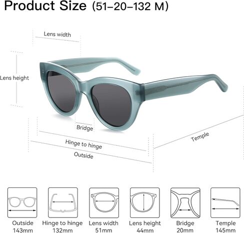 ZENOTTIC Polarized Sunglasses Women Round: Trendy Sun Glasses for Ladies - Retro Classic Shades UV400 Protection in Kuwait