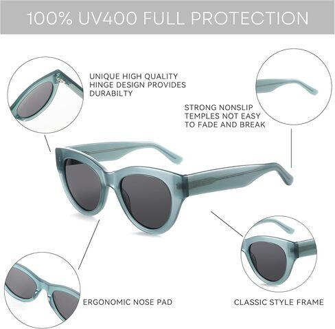 ZENOTTIC Polarized Sunglasses Women Round: Trendy Sun Glasses for Ladies - Retro Classic Shades UV400 Protection in Kuwait