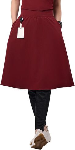 Jennifer 2-Pocket Flared Scrub Skirts for Women - Soft Fabric Skirt Scrubs, Elastic Waistband, Classic Fit in Kuwait