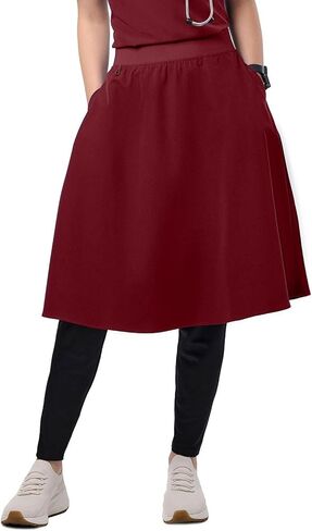 Jennifer 2-Pocket Flared Scrub Skirts for Women - Soft Fabric Skirt Scrubs, Elastic Waistband, Classic Fit in Kuwait