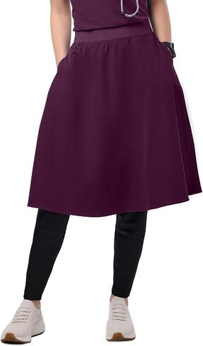 تنانير Jennifer 2 -Pocket Flared Scrub for Women - Soft Fabric Skirt Scrubs ، حزام مرن ، Fit Classic in Kuwait