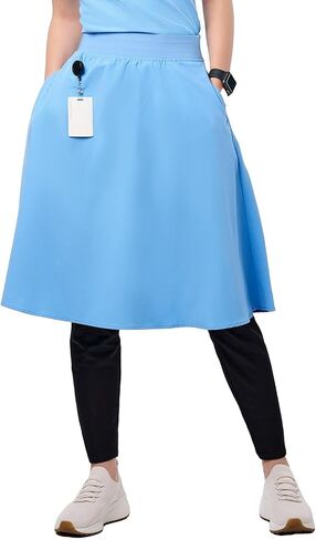 تنانير Jennifer 2 -Pocket Flared Scrub for Women - Soft Fabric Skirt Scrubs ، حزام مرن ، Fit Classic in Kuwait