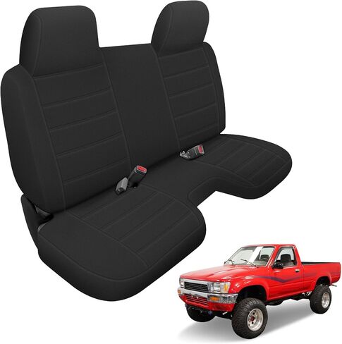 Front Bench Seat Cover Compatible with 1990-1995 Toyota Pickup with Molded Headrest and Large Shifter Shorter (Bottom with Small 2-3 inches Notch) in Kuwait