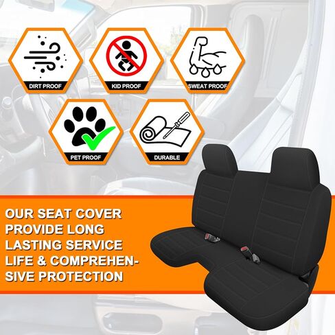 Front Bench Seat Cover Compatible with 1990-1995 Toyota Pickup with Molded Headrest and Large Shifter Shorter (Bottom with Small 2-3 inches Notch) in Kuwait