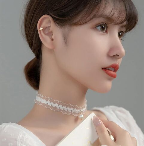 Reffeer Solid 925 Sterling Silver Star Cuff Earrings Cartilage Wraps for Women Teens Helix Earrings Star Clip On Earrings No Piercing in Kuwait