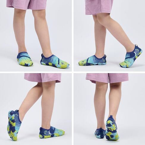 Kids Water Shoes Boys Girls - Wide Toe Box Quick Dry Barefoot Shoes Breathable Non Slip Aqua Athletic Sneakers for Swim Beach Pool Kayak Hiking Sand Walking Travel Essentials (Little Kid/Big Kid) in Saudi Arabia