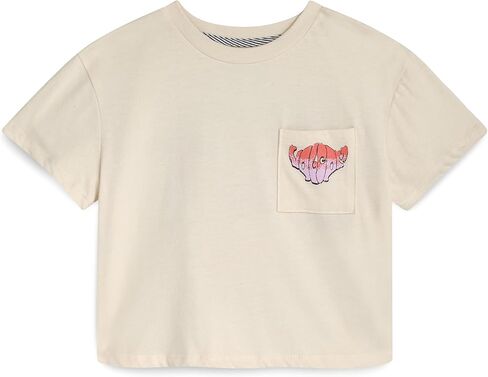 Volcom Girls Crop Top - Short Sleeve Graphic Tees with Pocket, Casual Crewneck Pullover Summer Tops for Girls (Sizes: 7-16) in Saudi Arabia