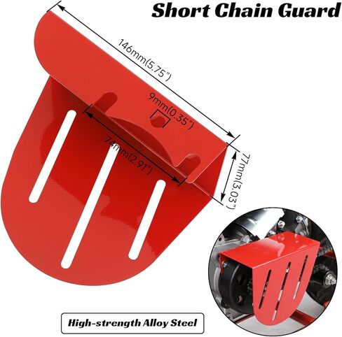 Short Mini Bike Clutch Cover Chain Guard Replacement for Predator 212 224cc 196cc GX160 Engine Coleman CT200U CT200U-EX BT200X Baja MB200 DB30 CT100U CC100X Motovox Mbx10 Mbx11 Parts in Kuwait