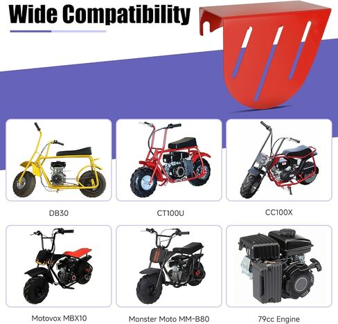 Short Mini Bike Clutch Cover Chain Guard Replacement for Predator 212 224cc 196cc GX160 Engine Coleman CT200U CT200U-EX BT200X Baja MB200 DB30 CT100U CC100X Motovox Mbx10 Mbx11 Parts in Kuwait