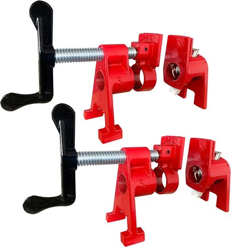 HimaPro 4-Pack 3/4 Inch H-Style Professional Pipe Clamp Set - Designed For Woodworking, Carpentry, Home Improvement, and DIY Jobs in Kuwait