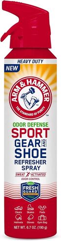 رذاذ Arm & Hammer ™ Sport Gear & Shoe Refresher ، الدفاع عن الرائحة الشاقية للمعدات الرياضية والأحذية ، مزيل العرق لأكياس الصالة الرياضية ، قفازات الملاكمة ، معدات الهوكي ، ومنصات كرة القدم (6.7 أوقية) (3 عبوات) in Saudi Arabia