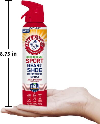 رذاذ Arm & Hammer ™ Sport Gear & Shoe Refresher ، الدفاع عن الرائحة الشاقية للمعدات الرياضية والأحذية ، مزيل العرق لأكياس الصالة الرياضية ، قفازات الملاكمة ، معدات الهوكي ، ومنصات كرة القدم (6.7 أوقية) (3 عبوات) in Saudi Arabia