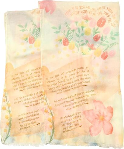 Hope Prayer Scarf - Large, Lightweight Prayerfully Created Bible Verse Shawl, 35x70", Uplifting Encouragement Christian Gift in Saudi Arabia