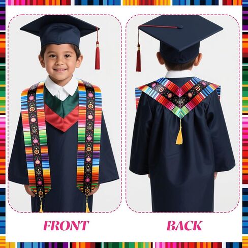 Wehhbtye 6Pcs/4Pcs Mexican Graduation Stole Sash 2025, Mexican Serape Sash, Mexico Class Sash Scarf for Graduation Ceremony in Kuwait