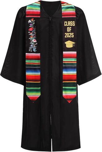 Mexican Graduation Sash Vibrant Print Mexican Flag Stole for Grads Mexican American Sash Class of 2025 in Saudi Arabia