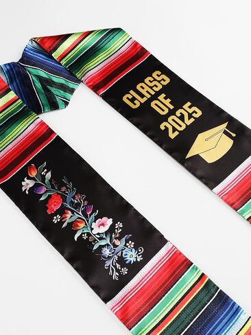Mexican Graduation Sash Vibrant Print Mexican Flag Stole for Grads Mexican American Sash Class of 2025 in Saudi Arabia