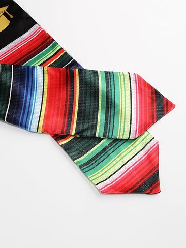 Mexican Graduation Sash Vibrant Print Mexican Flag Stole for Grads Mexican American Sash Class of 2025 in Saudi Arabia