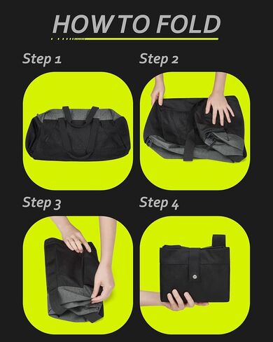 BAGSMART Gym Bags for Men Women, Foldable Travel Duffle Bag, Lightweight Weekender Duffel Bag With Shoe Compartment, Water Resistant Workout Duffle Sports Bag for Travel Yoga, Black in Saudi Arabia